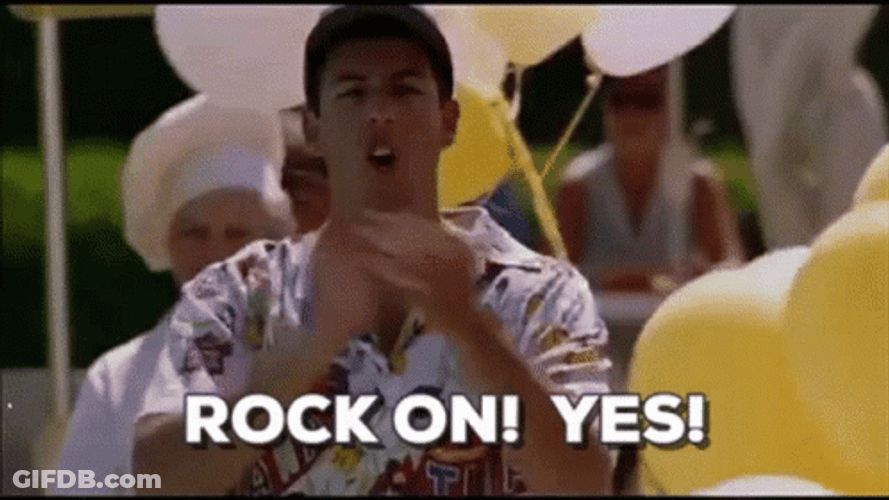 Boy Shouting Rock On Yes GIF