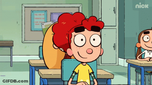 Boy Sitting At Desk With Nick Sign GIF