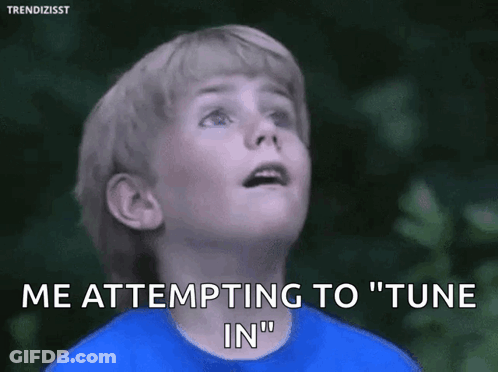 Boy Sitting In Messy Room With ADHD Text GIF