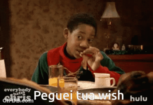 Boy Sitting With Orange Juice Peguei Tua Wish GIF
