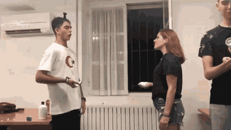 Boy Slapping Girl Face GIF