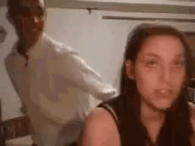 Boy Slapping Girl Head GIF