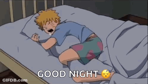 Boy Sleeping In Bed Saying Good Night GIF