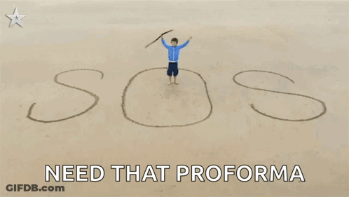Boy Standing In Sand With SOS GIF