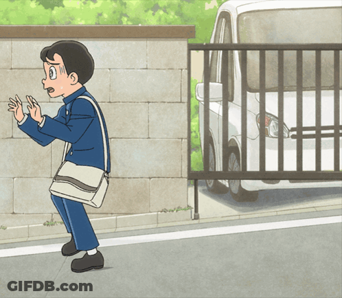 Boy Standing Next To Car GIF