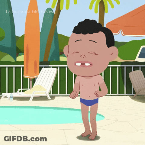 Boy Standing Next To Pool La Guarimba Film Festival GIF