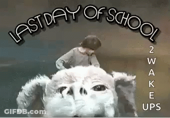 Boy Standing On Stuffed Animal Last Day Of School GIF