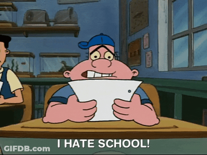 Boy Student Hating School GIF
