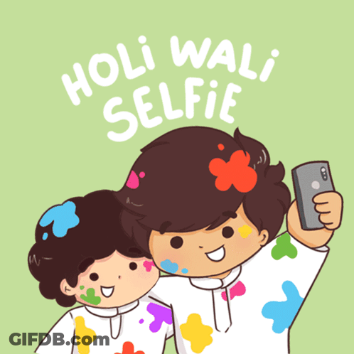 Boy Taking Selfie Holi Wali Selfie GIF