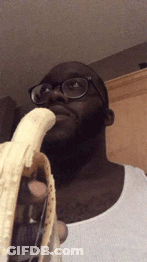 Boy They Garbage Eating Banana GIF