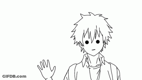 Boy Waving Hand Hi GIF