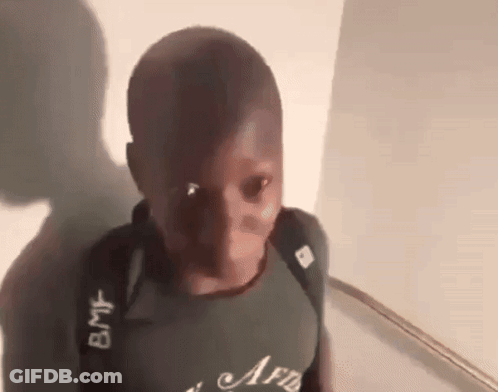 Boy Wearing Backpack And AFB T-Shirt GIF