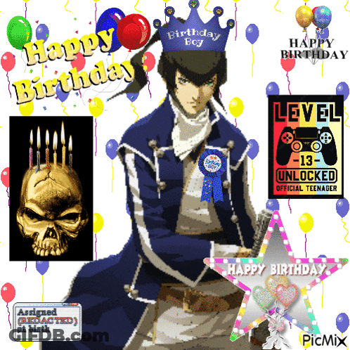 Boy Wearing Crown Happy Birthday Card GIF