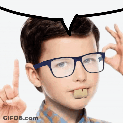 Boy Wearing Glasses And Fake Teeth Giving Ok GIF
