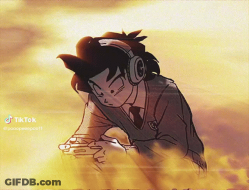 Boy Wearing Headphones Holding Video Game Controller TikTok GIF