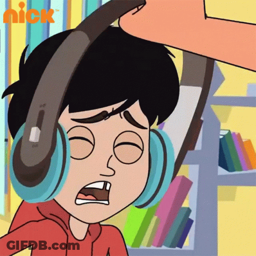 Boy Wearing Headphones With Nick Logo GIF