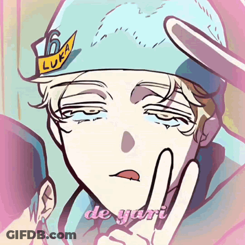 Boy Wearing Luka Hat GIF