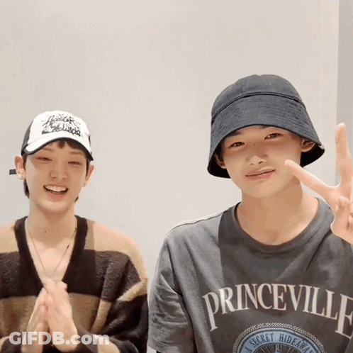 Boy Wearing Princeton Shirt Stands Next To Another Boy GIF