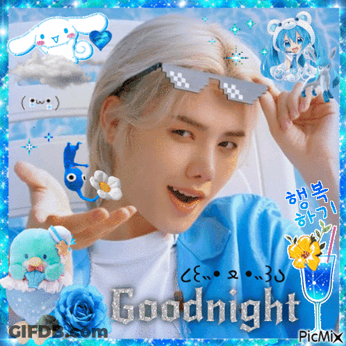 Boy Wearing Sunglasses Goodnight GIF