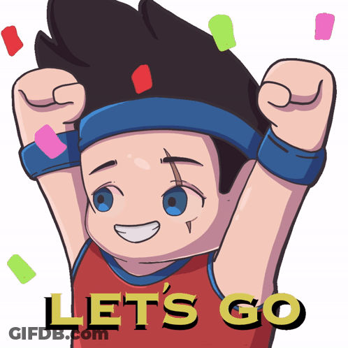 Boy With Arms Up Lets Go GIF