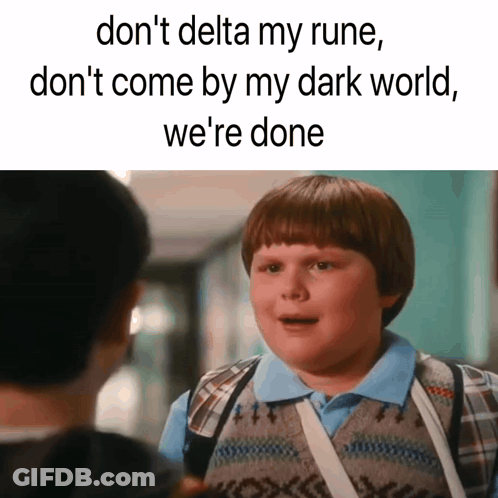 Boy With Backpack Talking In Hallway Don't Delta My Rune GIF