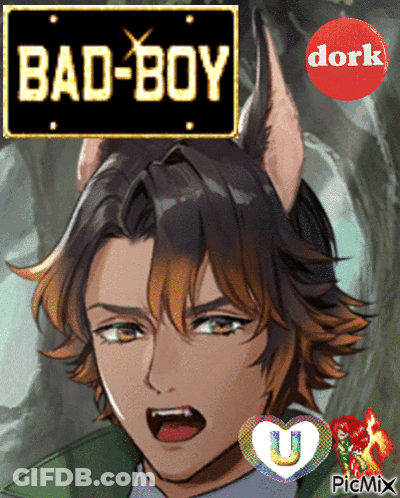 Boy With Bad-Boy Sign GIF
