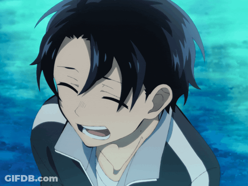 Boy With Black Hair Smiling GIF