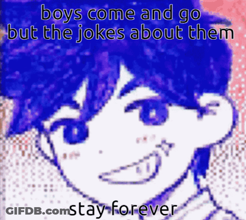Boy With Blue Hair And Jokes About Boys GIF