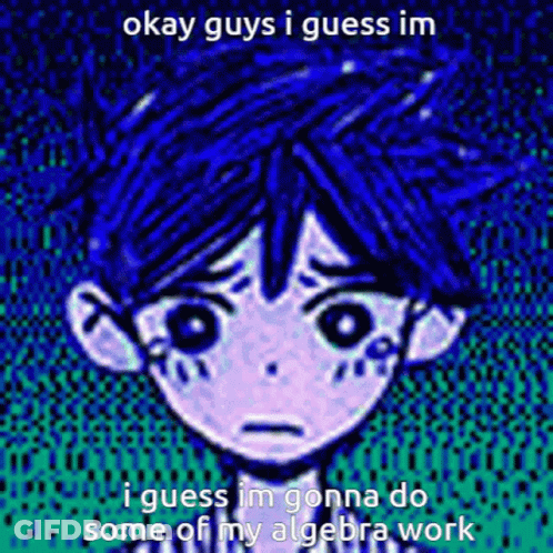 Boy With Blue Hair And Sad Face GIF