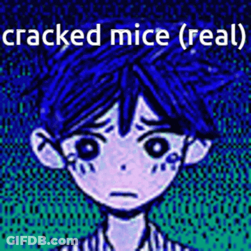 Boy With Blue Hair Cracked Mice Real GIF