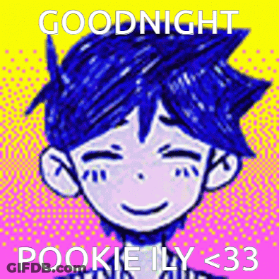 Boy With Blue Hair Goodnight Pookie Illy < 33 GIF