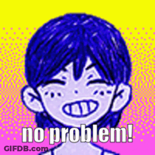 Boy With Blue Hair No Problem GIF