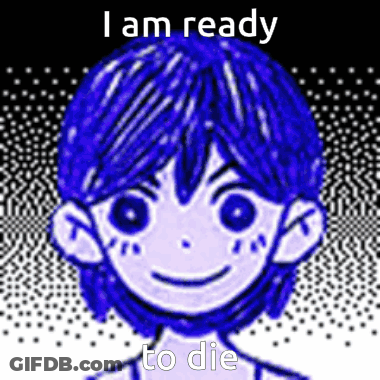 Boy With Blue Hair Saying I Am Ready To Die GIF