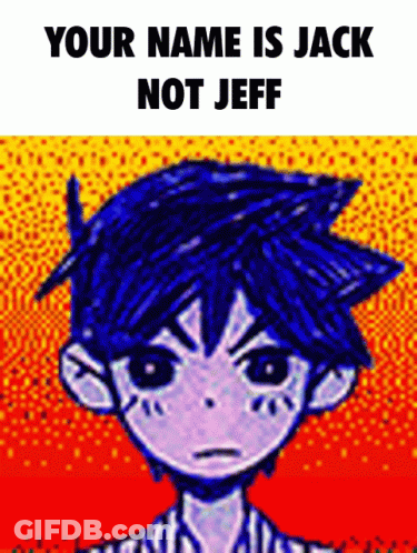 Boy With Blue Hair Saying Your Name Is Jack Not Jeff GIF