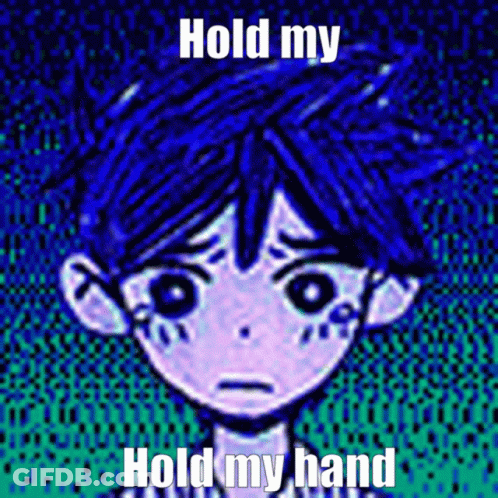 Boy With Blue Hair Says Hold My Hand GIF