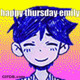 Boy With Blue Hair Smiling Happy Thursday Emily GIF