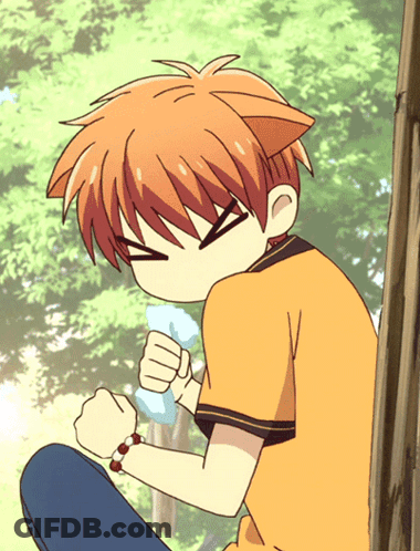 Boy With Cat Ear Sitting GIF