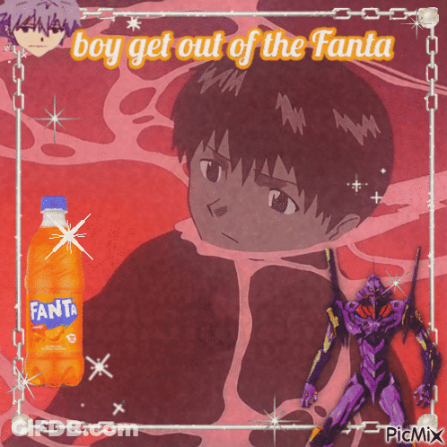 Boy With Fanta Bottle GIF