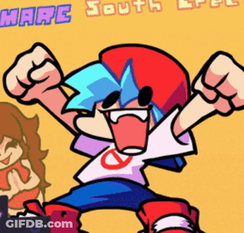 Boy With Fist In Air Saying Marc South Life GIF