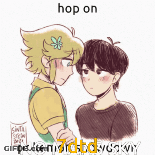 Boy With Flower In Hair Saying Hop On GIF