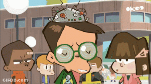 Boy With Glasses And Robot Hat Saying OK GIF
