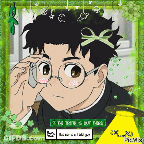 Boy With Glasses And The Truth Is Out There GIF