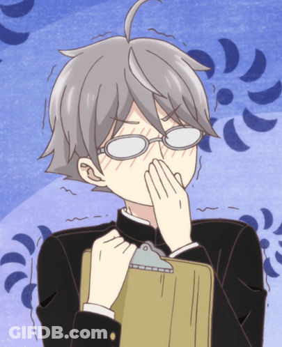 Boy With Glasses Covering Mouth GIF