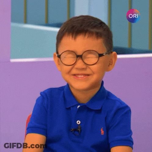 Boy With Glasses In Blue Polo Shirt And Ori GIF
