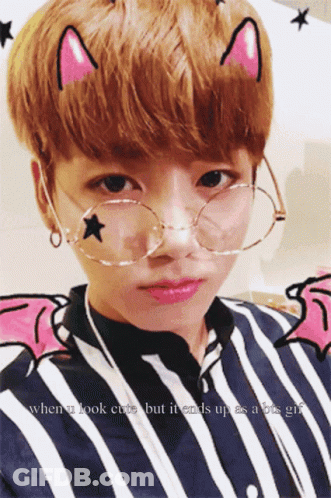 Boy With Glasses Saying When U Look Cute BTS Girl GIF