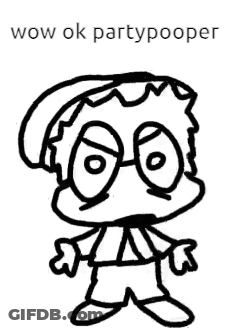 Boy With Glasses Saying Wow Ok Partypooper GIF