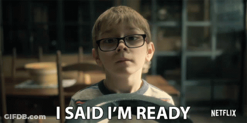Boy With Glasses Says I Said I'm Ready GIF