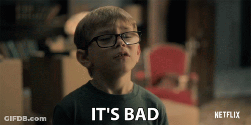 Boy With Glasses Says It's Bad GIF