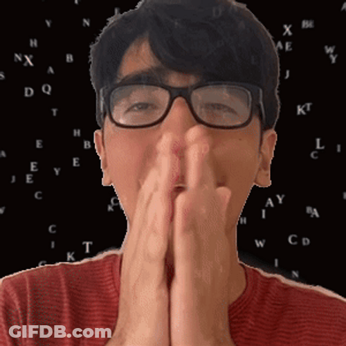 Boy With Glasses Teaching Letter A GIF