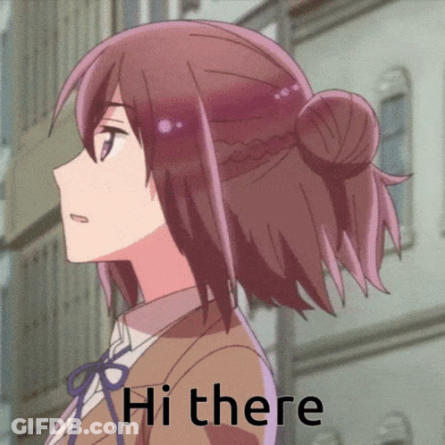 Boy With Green Eyes Beside Girl With Purple Hair GIF